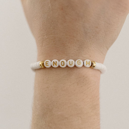"Enough" Beaded Bracelet