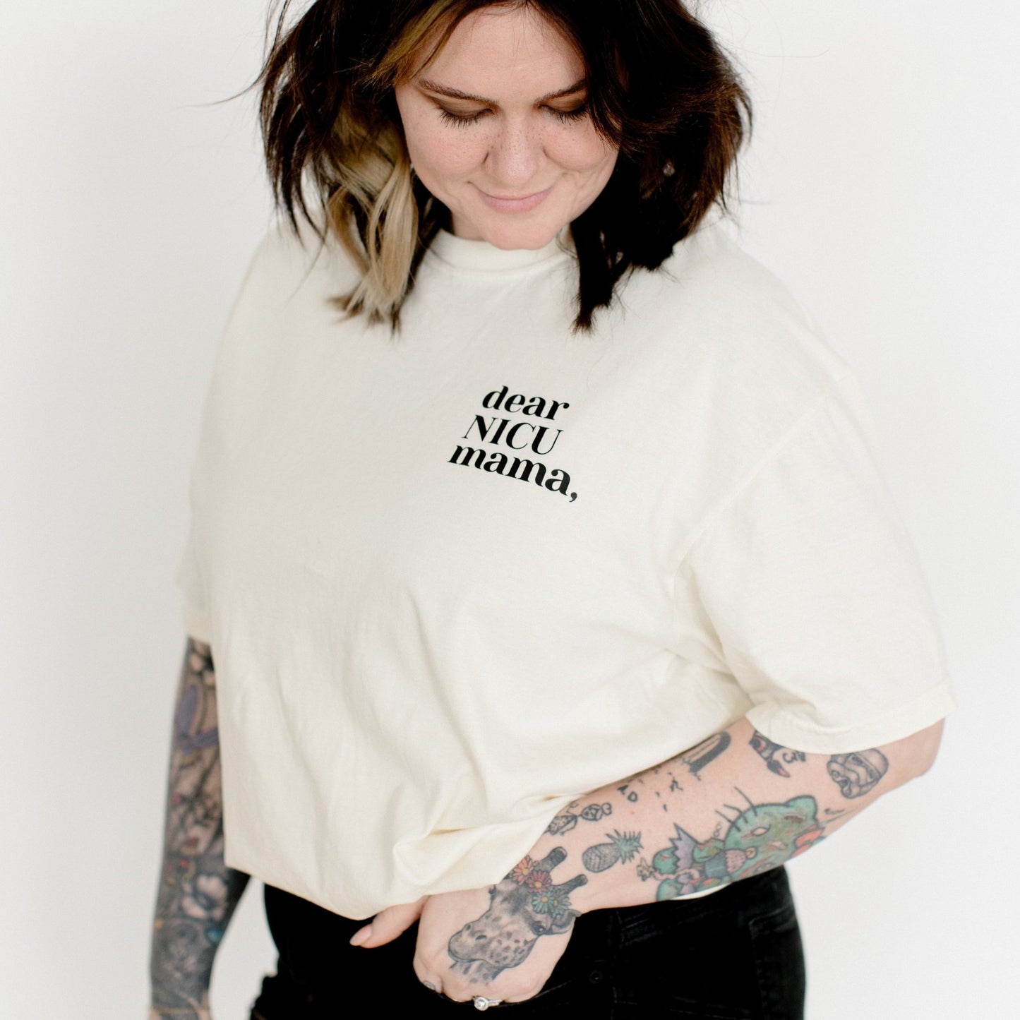 Ivory "You Are Not Alone" NICU Motherhood Short Sleeve