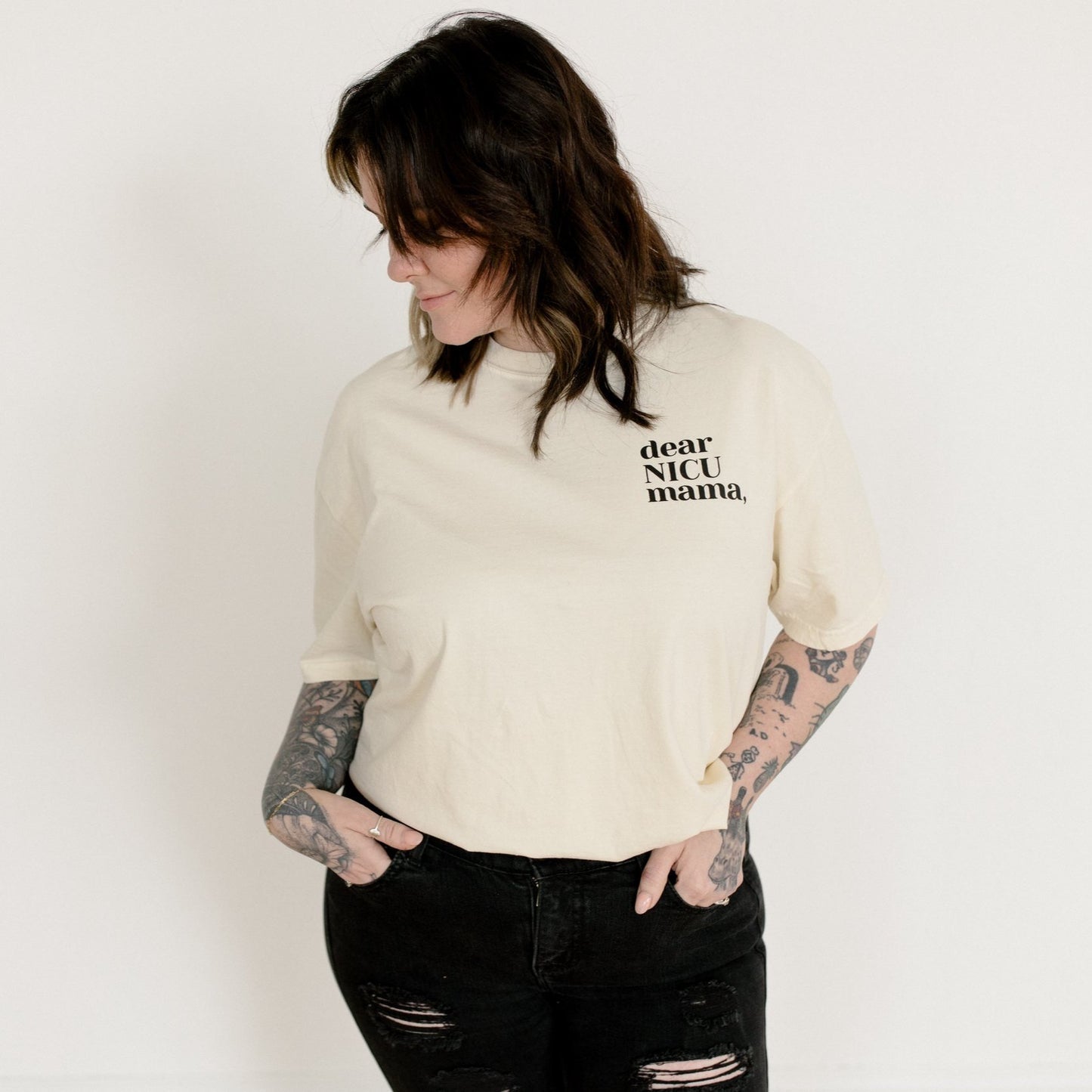 Ivory "You Are Not Alone" NICU Motherhood Short Sleeve