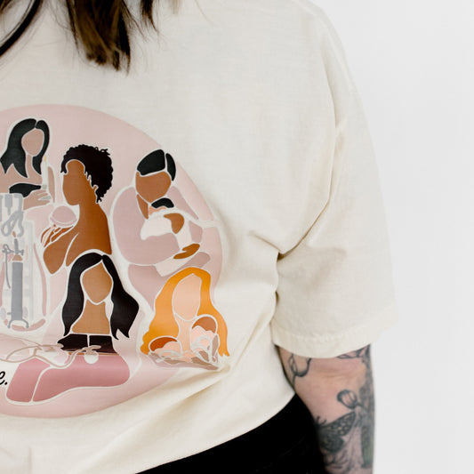 Ivory "You Are Not Alone" NICU Motherhood Short Sleeve