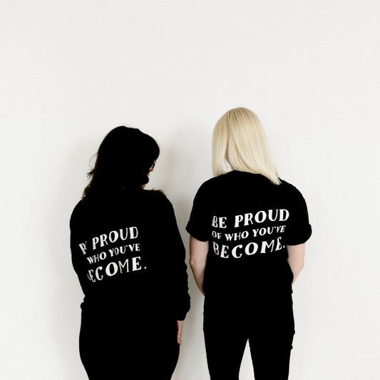 NEW! Black "Be Proud of Who You've Become" Short Sleeve Tee