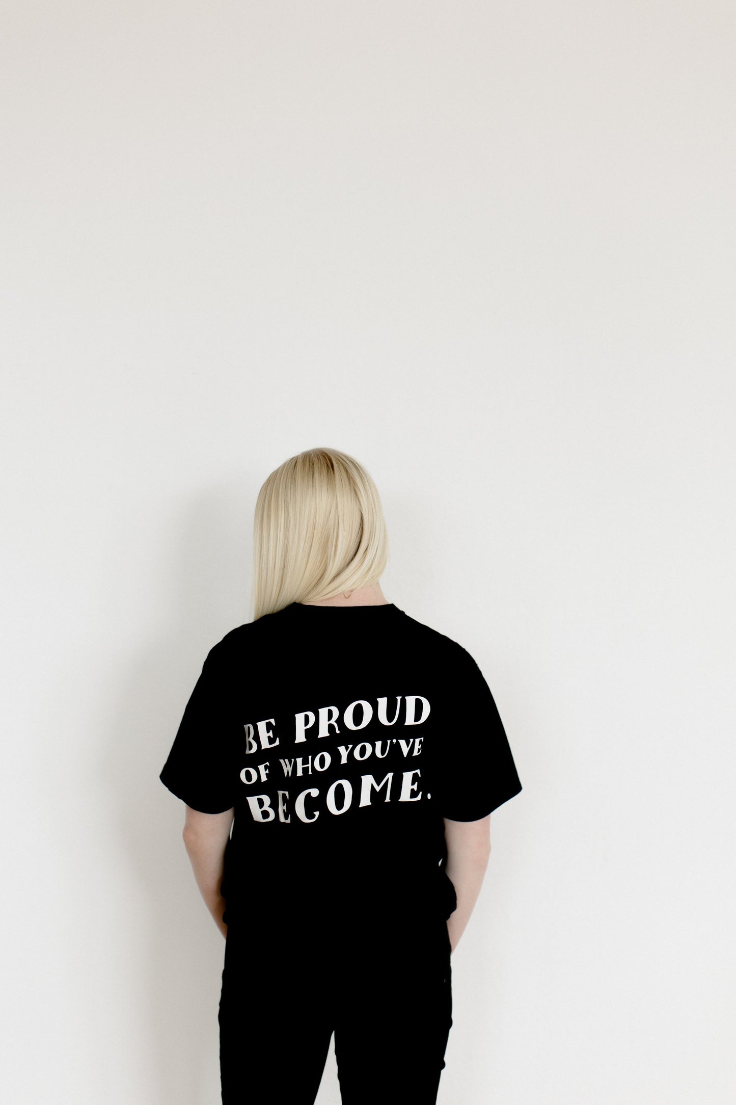 NEW! Black "Be Proud of Who You've Become" Short Sleeve Tee