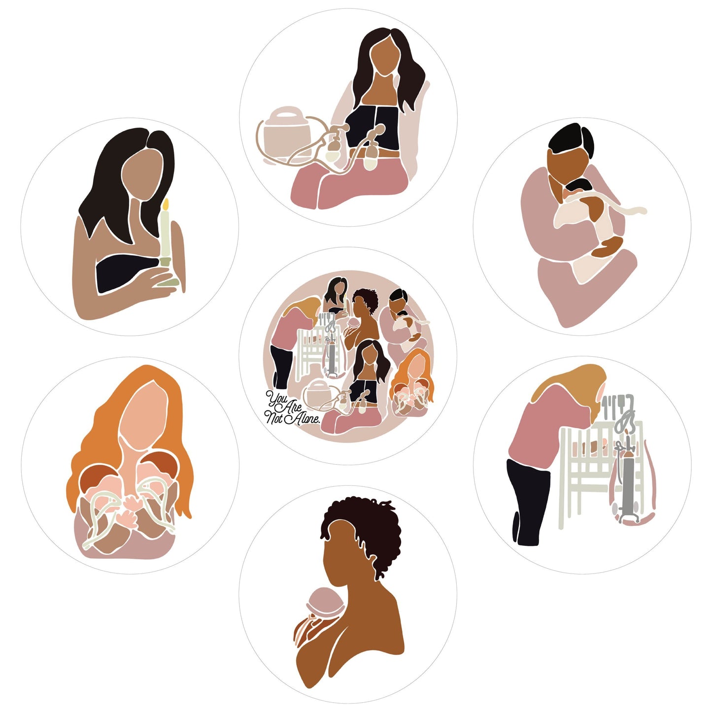 NICU Motherhood Stickers