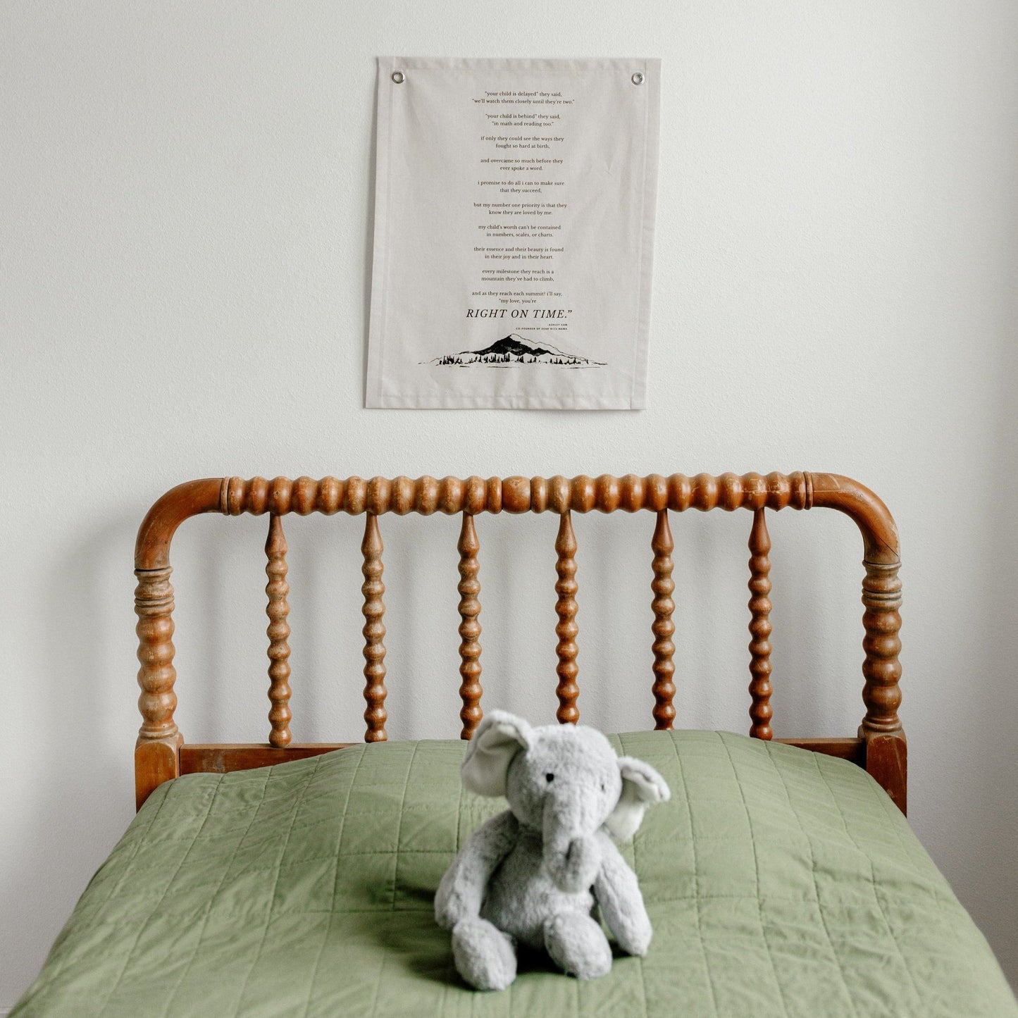 16x20 "Right On Time" Canvas Banner Print
