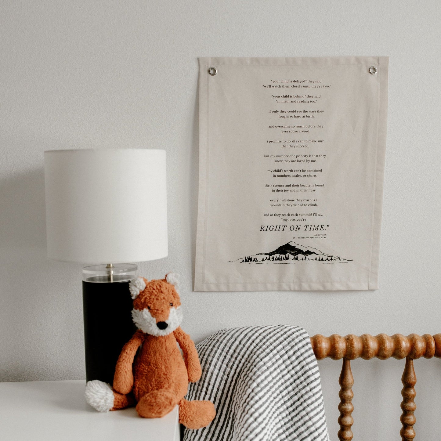 16x20 "Right On Time" Canvas Banner Print