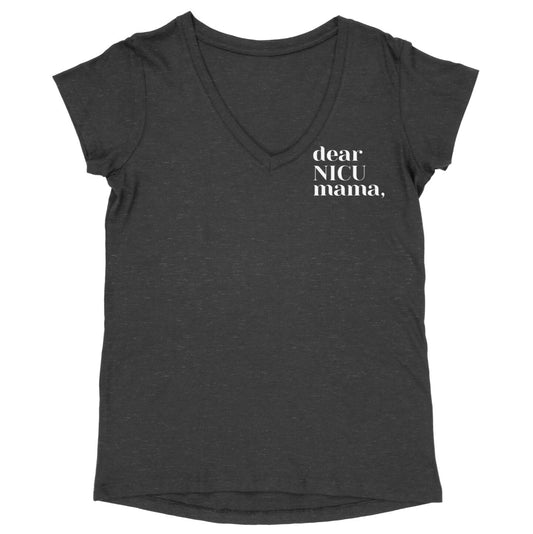 Soft Grey "You Are Braver Than You Feel" Ladies Vneck