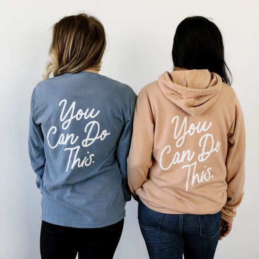 Denim Blue "You Can Do This" Pocket Long Sleeve