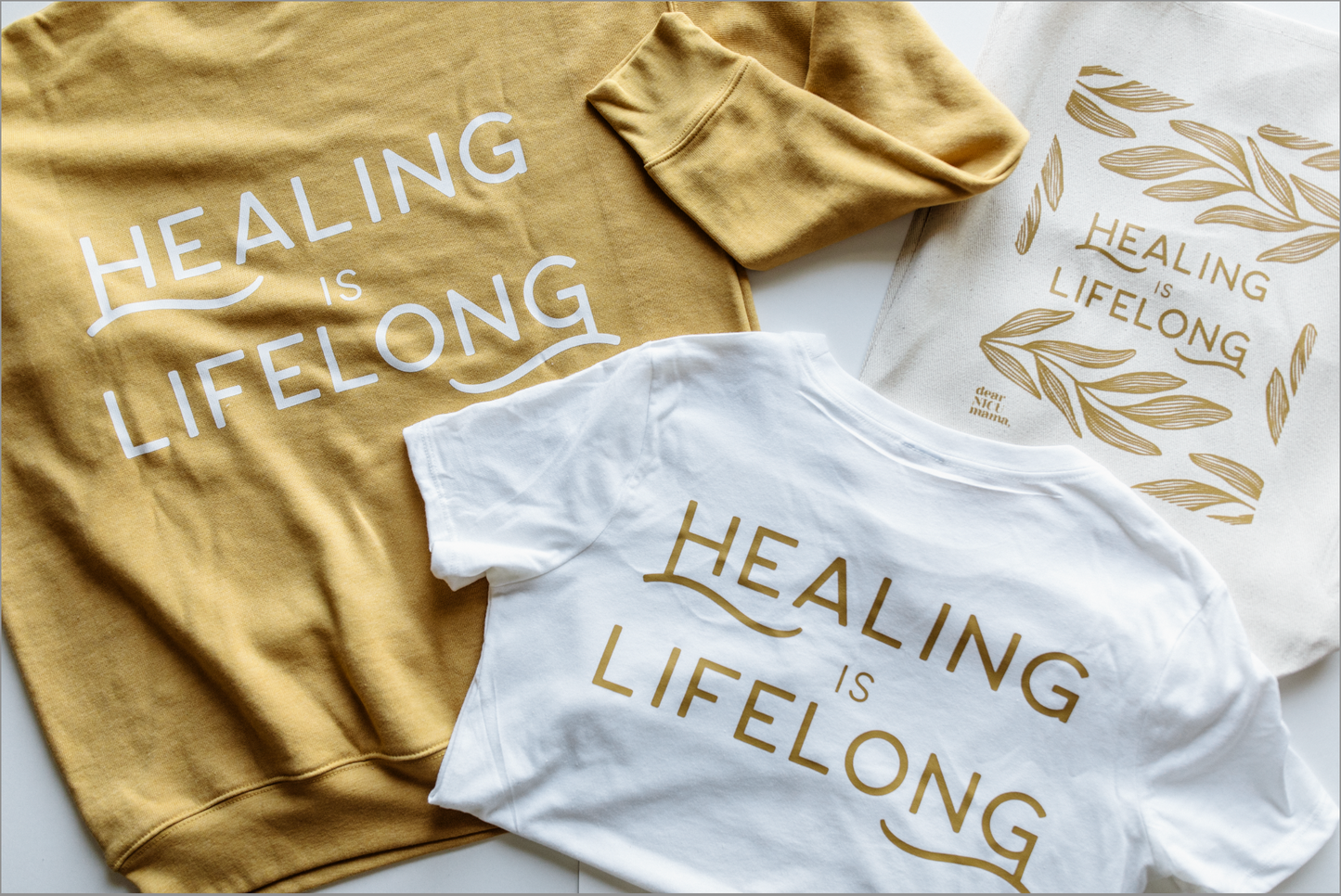 Gold "Healing is Lifelong" Ladies Tee