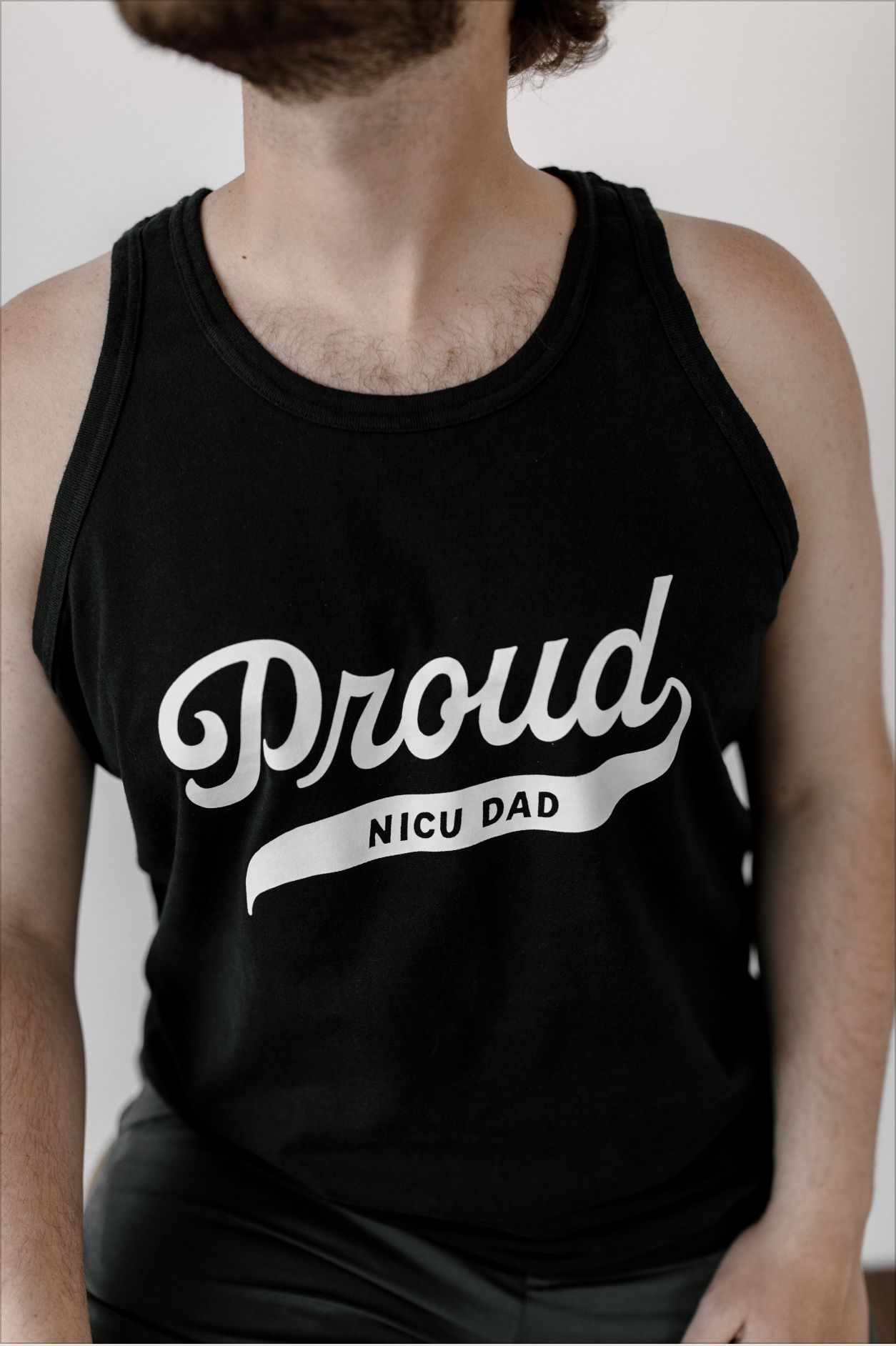 Black "Proud NICU Dad" Tank