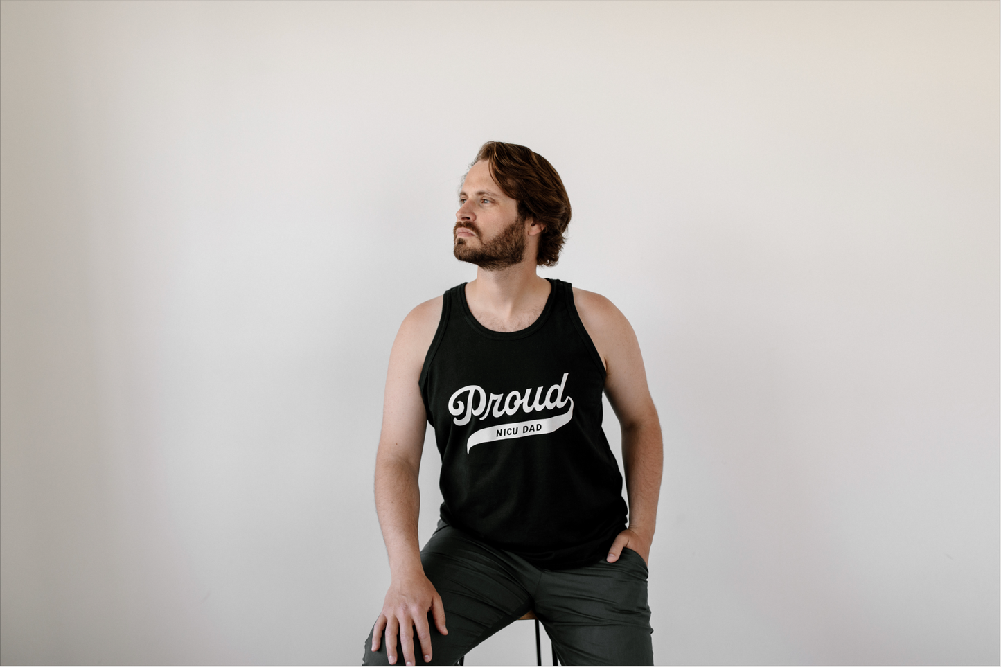 Black "Proud NICU Dad" Tank
