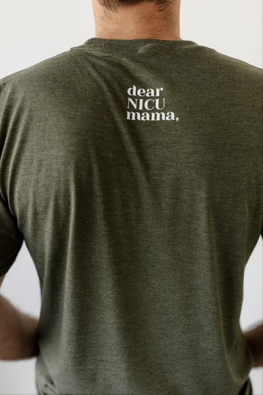 Olive Green "Proud NICU Parent" Tee
