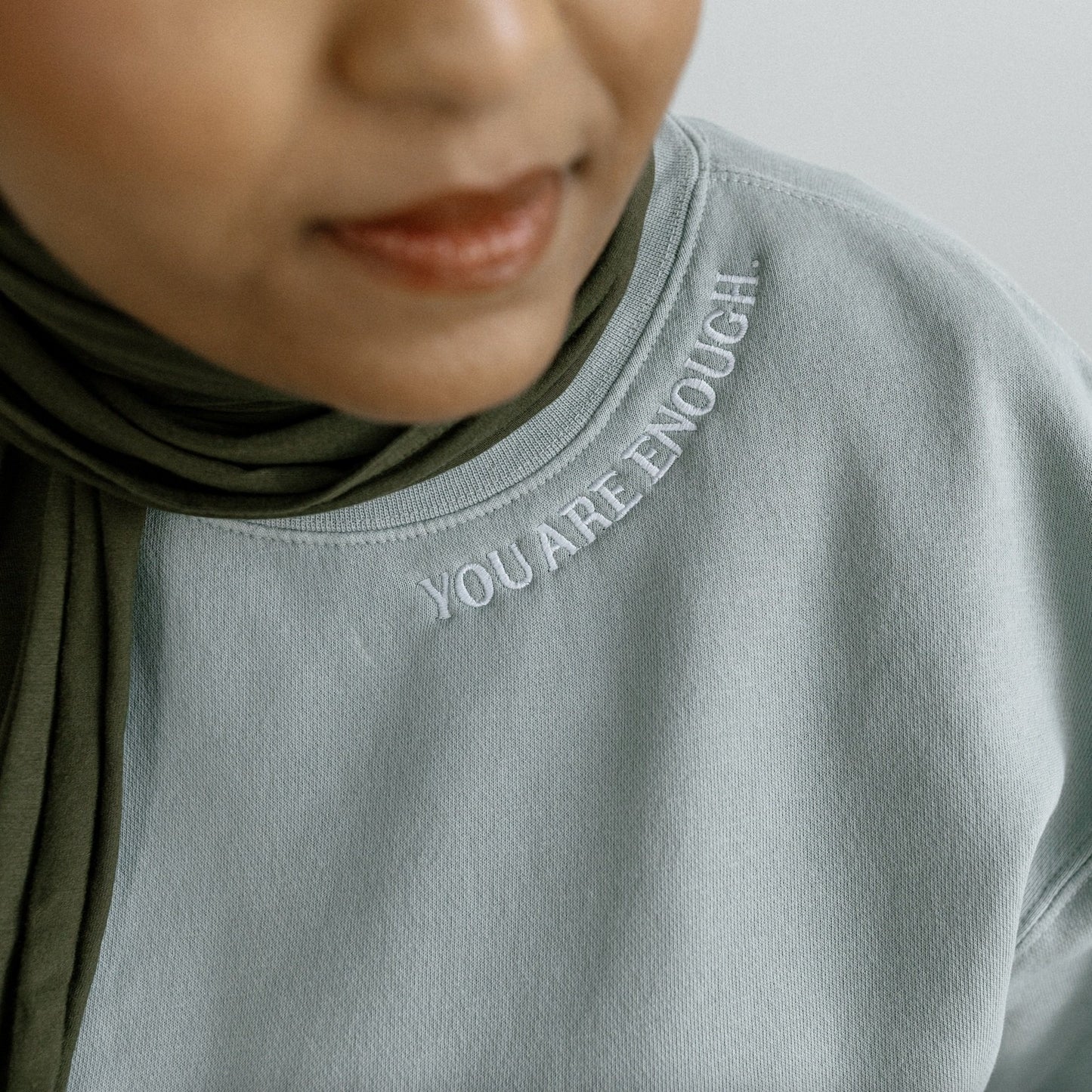 Sage "You Are Enough" Embroidered Crewneck (Limited Edition!)