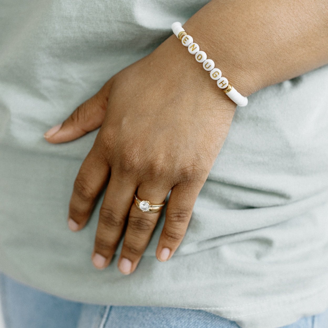 NEW! "Enough" Beaded Bracelet