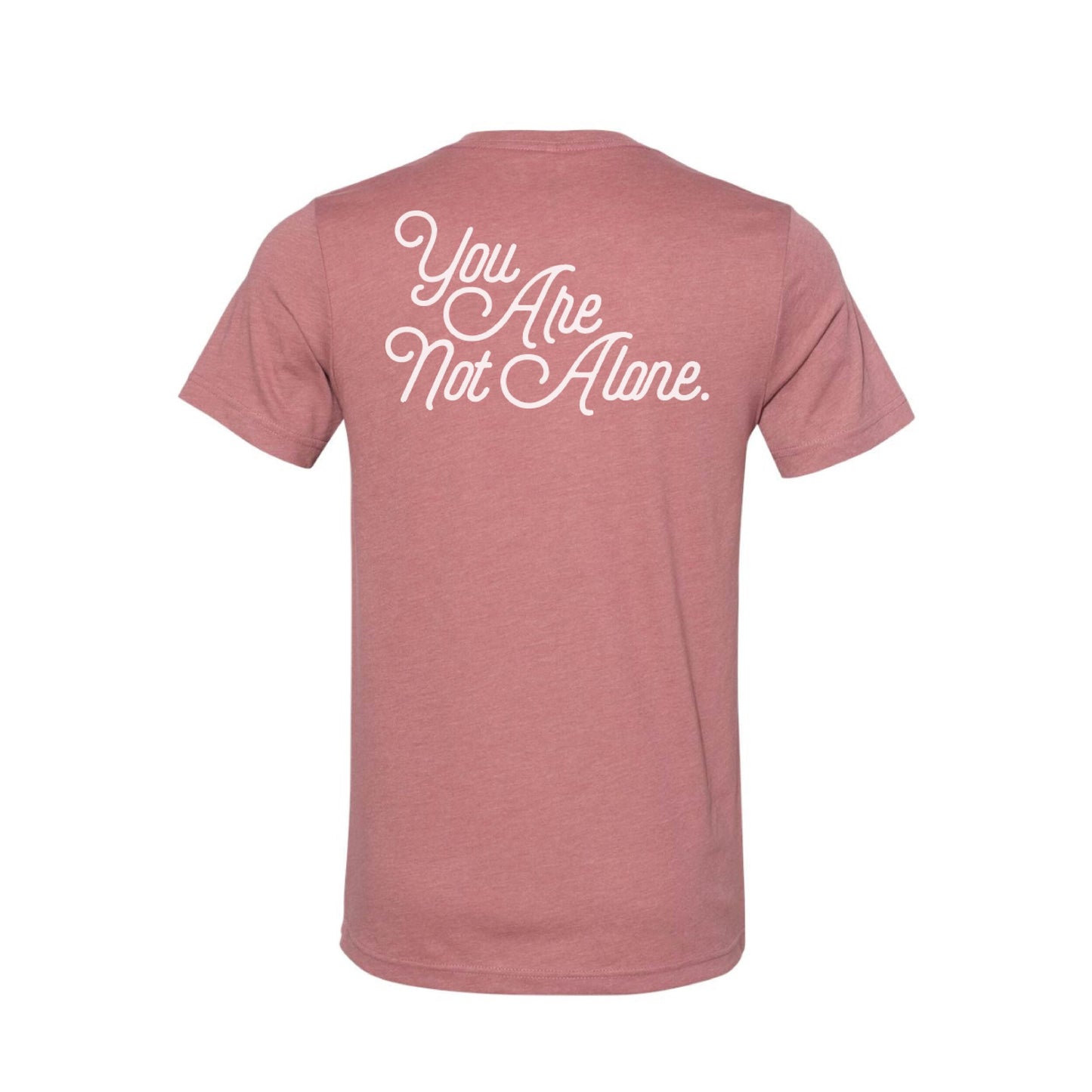 Mauve "You Are Not Alone" Ladies Vneck