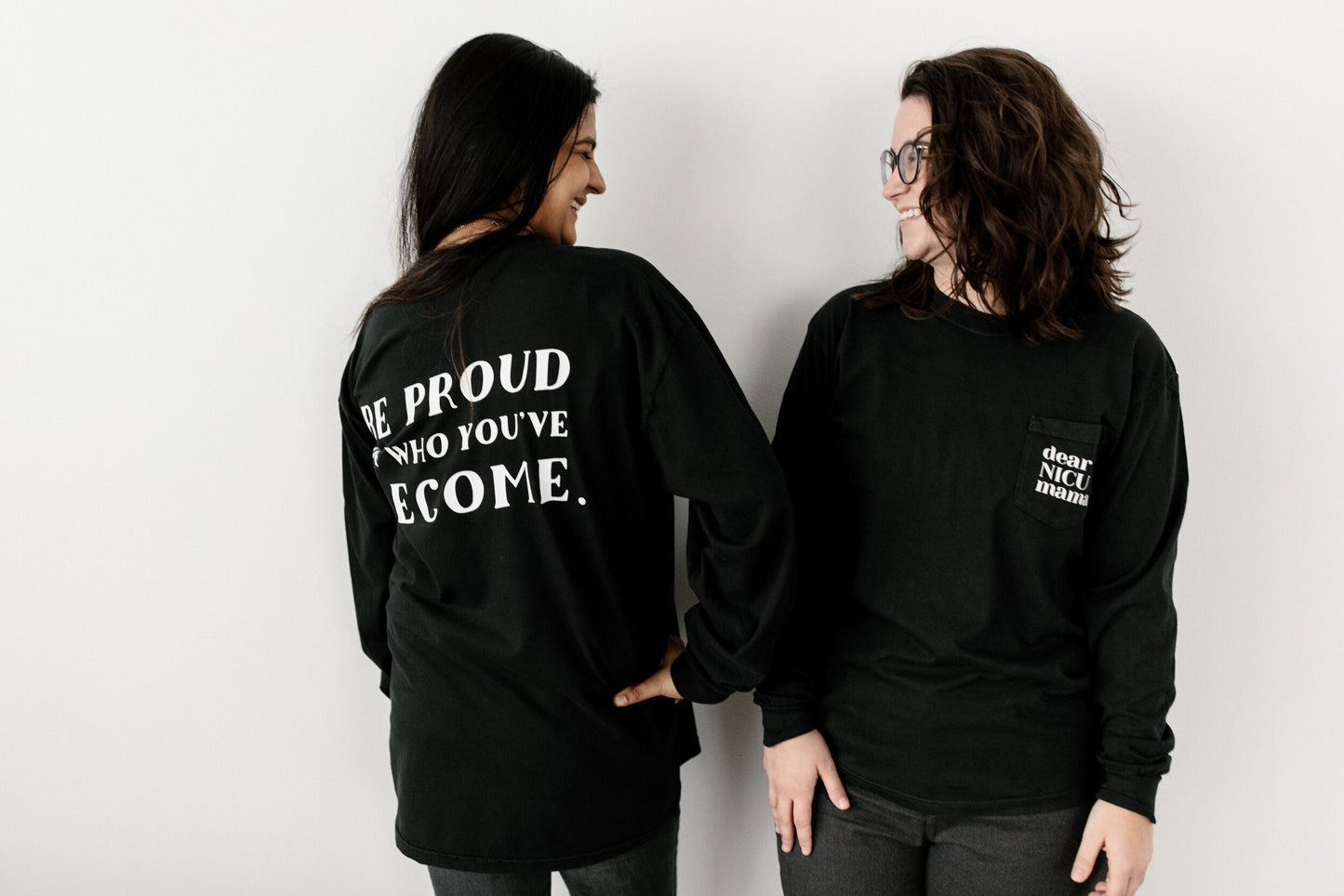 Black "Be Proud of Who You've Become" Pocket Long Sleeve