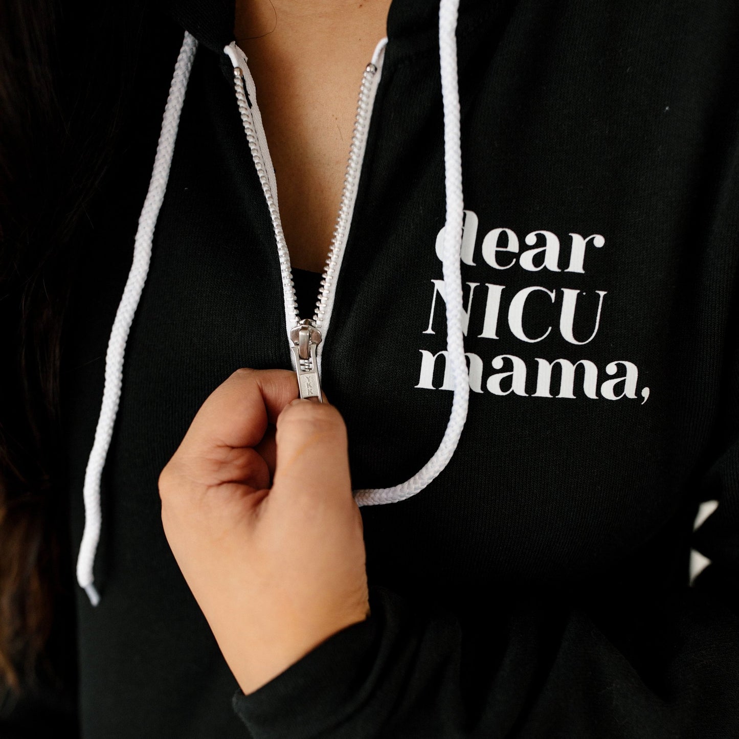 Black "Be Proud of Who You've Become" Zip-Up Sweatshirt