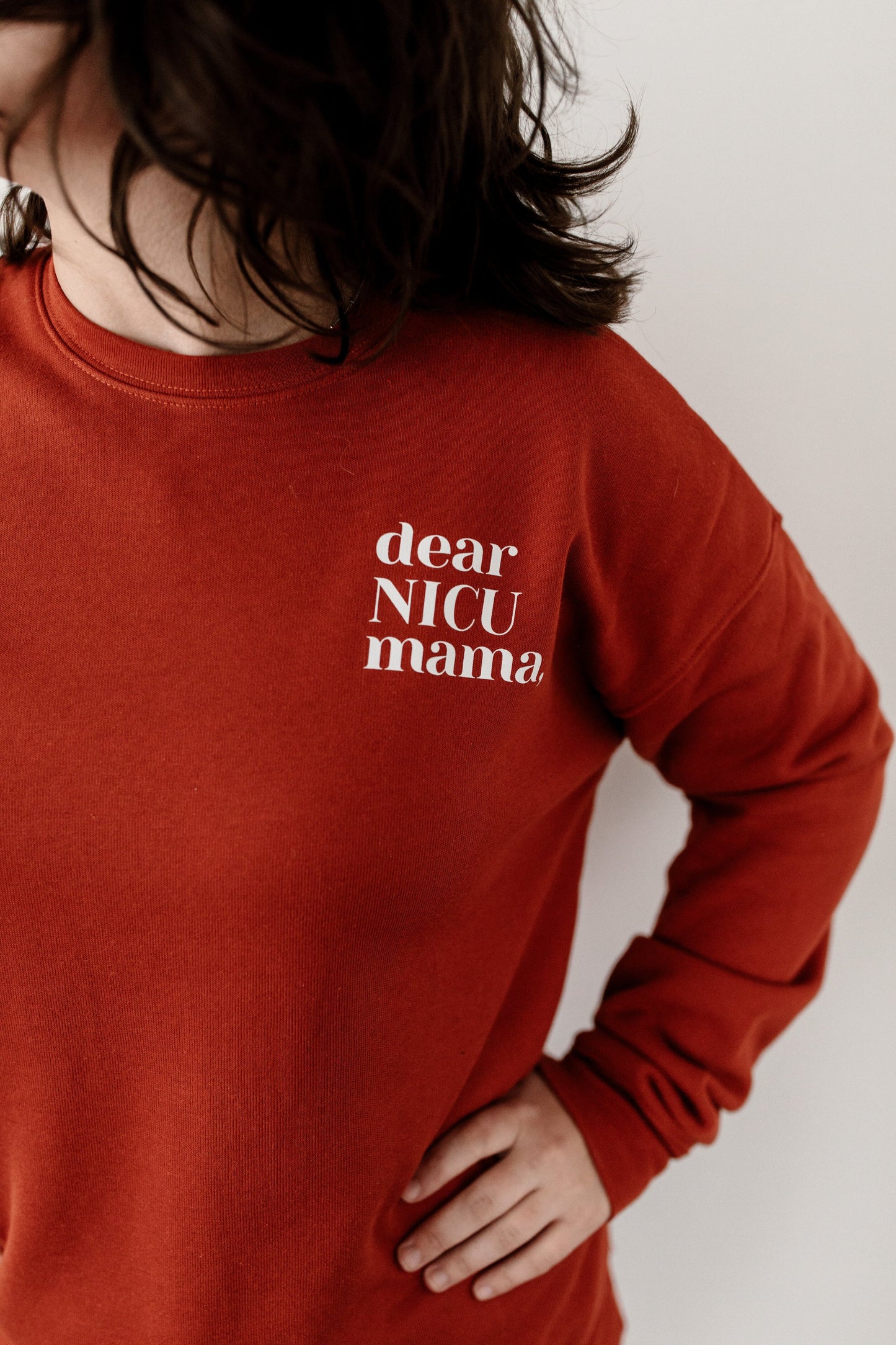 Brick "Be Proud of Who You've Become" Drop Shoulder Sweatshirt