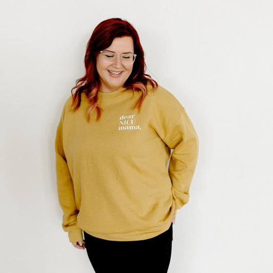 Mustard "Healing is Lifelong" Drop Shoulder Sweatshirt