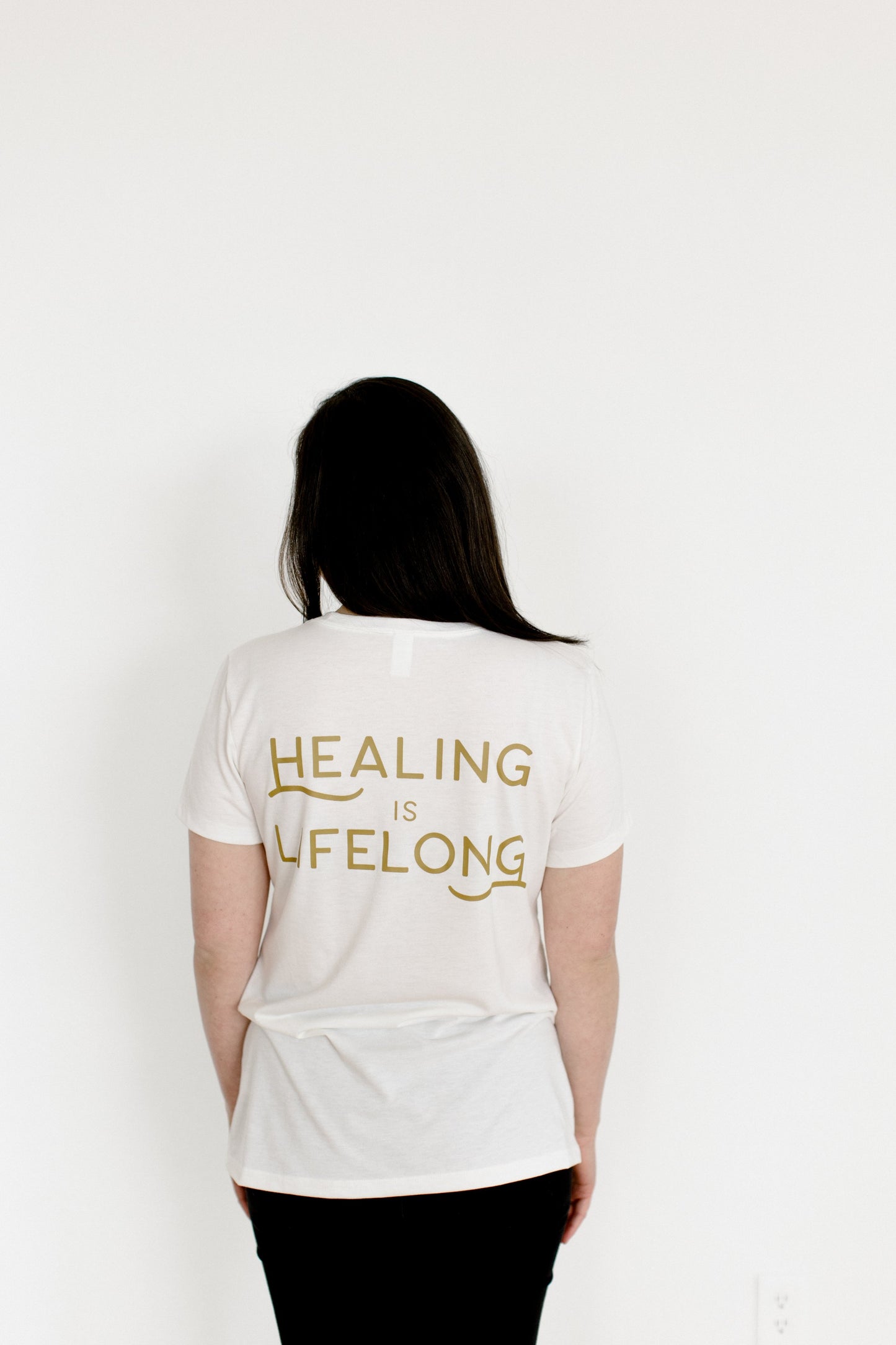 Gold "Healing is Lifelong" Ladies Tee