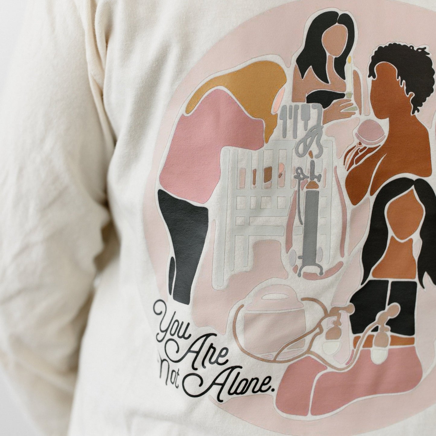 Ivory "You Are Not Alone" NICU Motherhood Long Sleeve