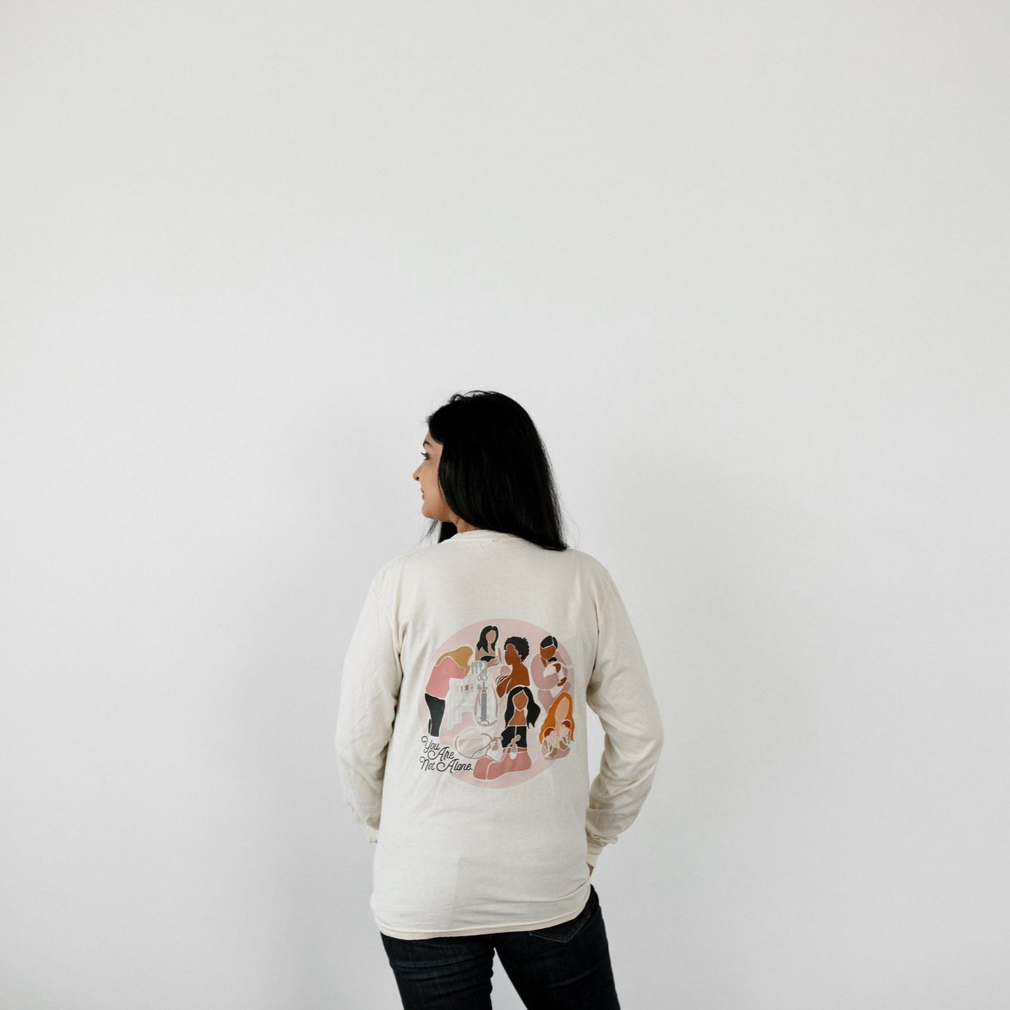 Ivory "You Are Not Alone" NICU Motherhood Long Sleeve