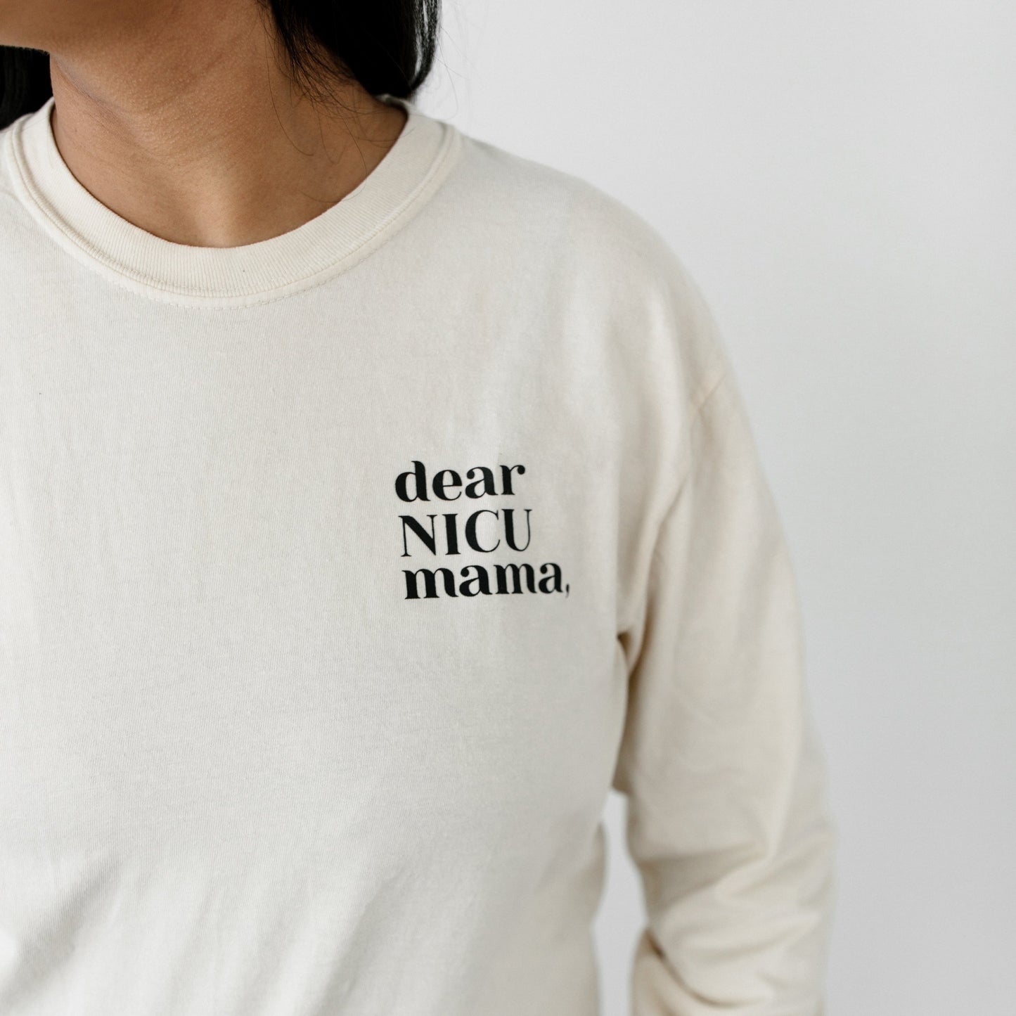 Ivory "You Are Not Alone" NICU Motherhood Long Sleeve