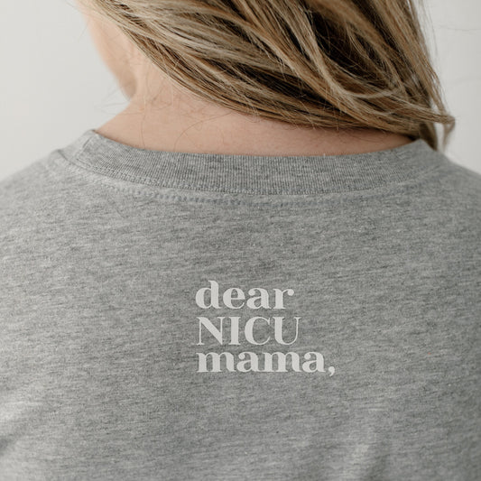 Grey "Courage Lives Here" Long Sleeve Tee