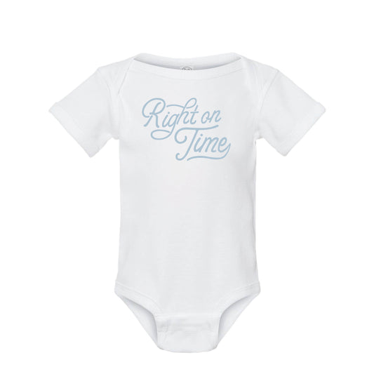 NEW “Right on Time” Onesie
