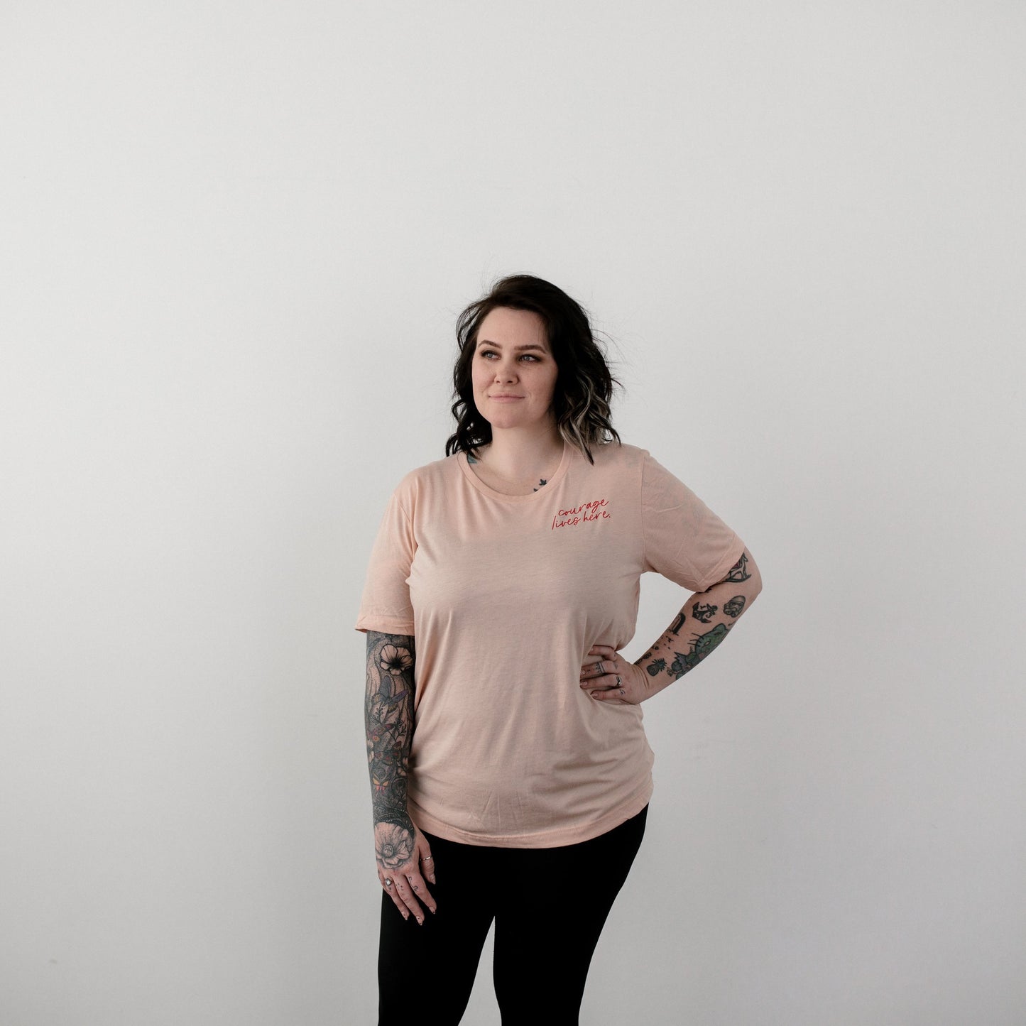 "Courage Lives Here" Short Sleeve Tee