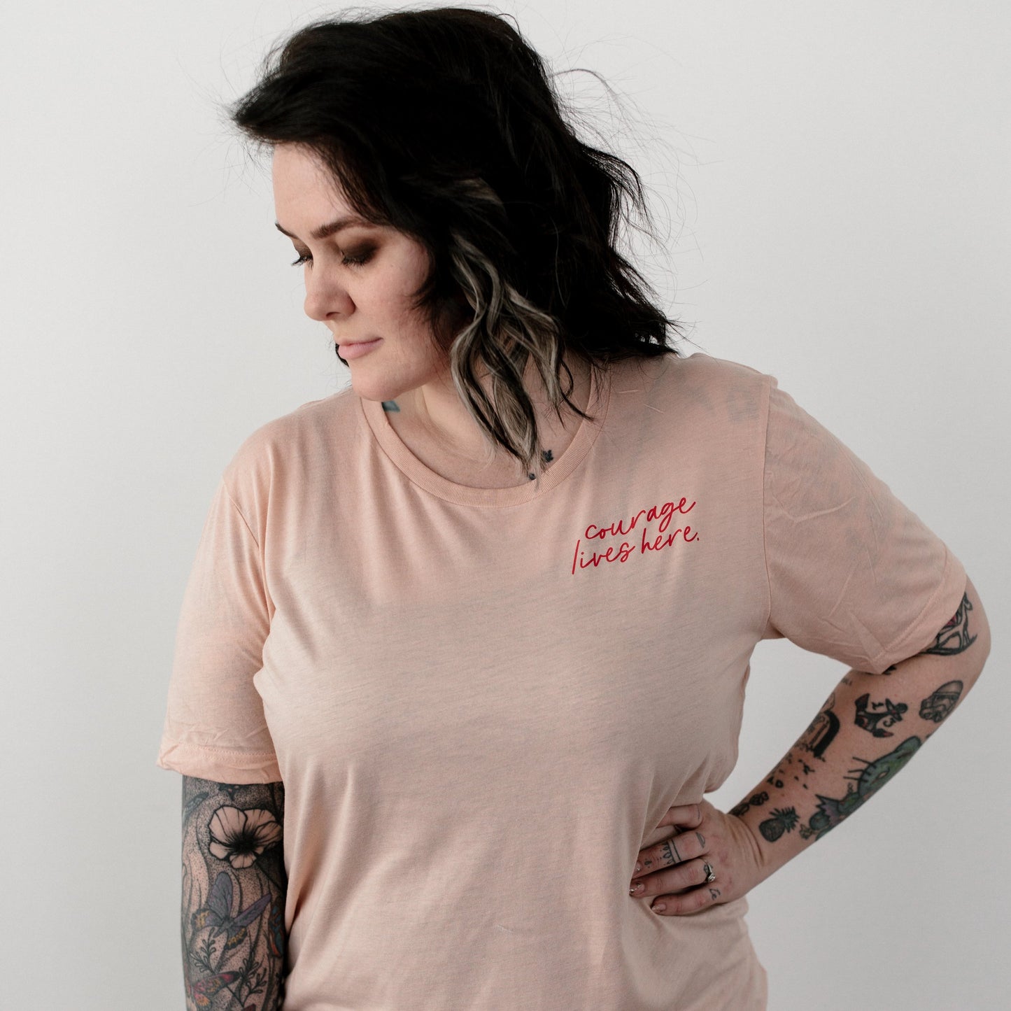 "Courage Lives Here" Short Sleeve Tee