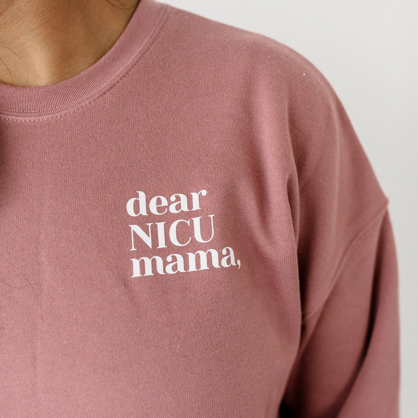 Mauve "You Are Not Alone" Drop Shoulder Sweatshirt