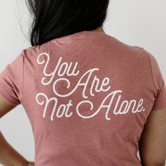 Mauve "You Are Not Alone" Ladies Vneck