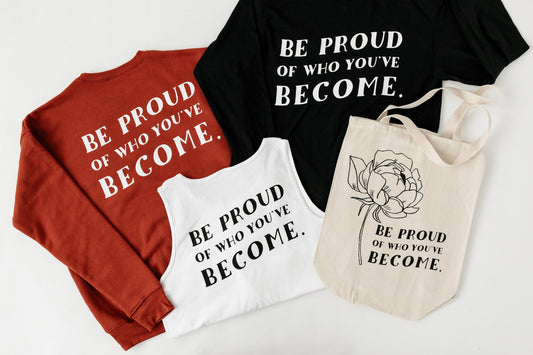 Brick "Be Proud of Who You've Become" Drop Shoulder Sweatshirt