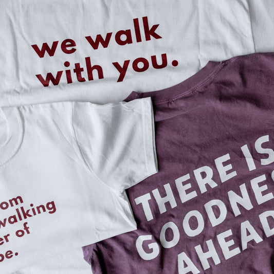 LIMITED EDITION Berry "There is Goodness Ahead" Short-Sleeved Tee