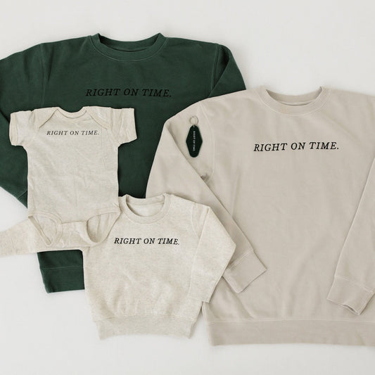 “Right on Time” Youth Crewneck Sweatshirt