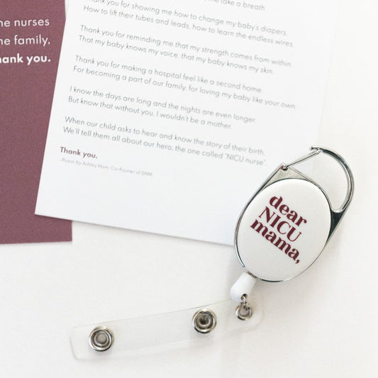NICU Nurse Gratitude Poem + Badge Reel Gift Set