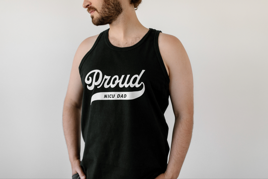 Black "Proud NICU Dad" Tank