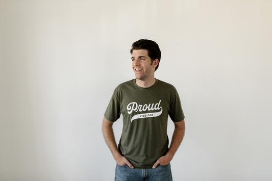 Olive Green "Proud NICU Dad" Tee