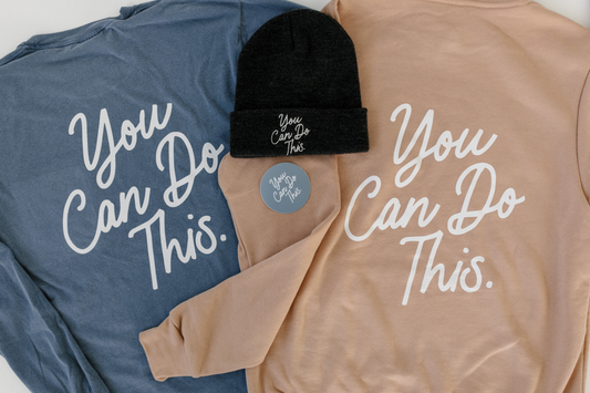 Embroidered "You Can Do This" Beanie