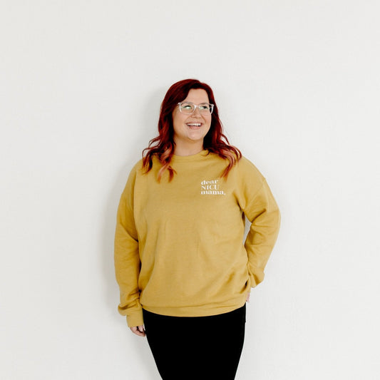 Mustard "Healing is Lifelong" Drop Shoulder Sweatshirt