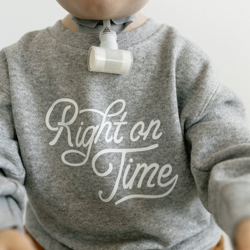 NEW "Right On Time" Toddler Crewneck Sweatshirt