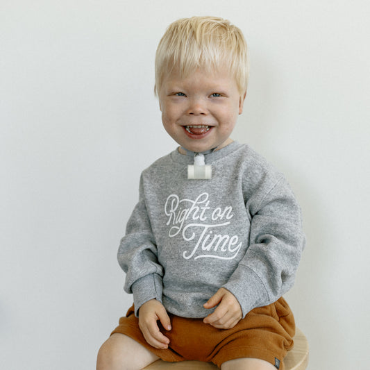 NEW "Right On Time" Toddler Crewneck Sweatshirt