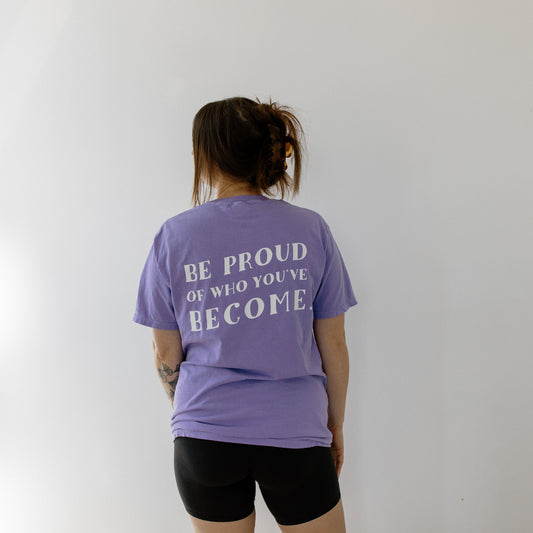 Violet "Be Proud of Who You've Become" Short-Sleeve Pocket Tee (Limited Edition!)